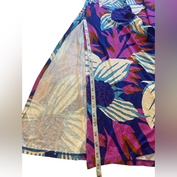 Soft Surroundings NWT Serena Maxi Nazarene Blue Multicolored Dress Size 3X - Picture 12 of 13